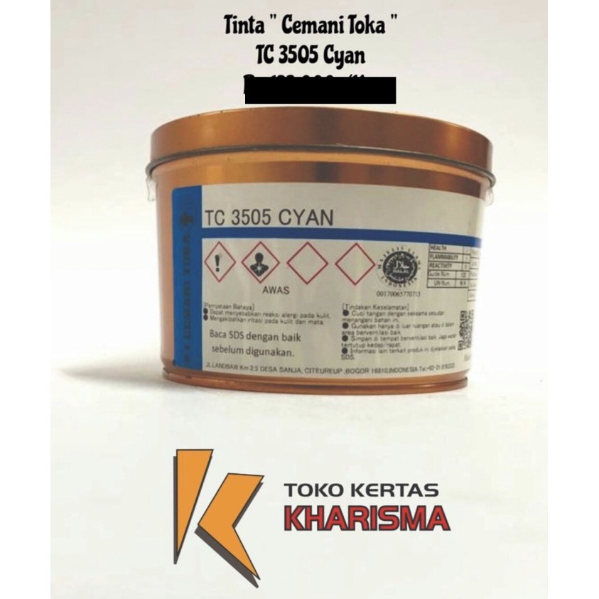 

Tinta Cetak , Cemani Toka , TC 3505 Cyan