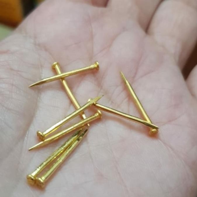 Paku emas fengshui rumah 99% 24k 24 karat paku emas asli