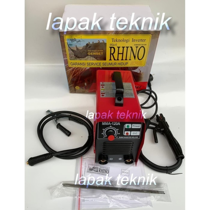 Rhino Mesin Las / Trafo Las Inverter Mma 120 900Watt