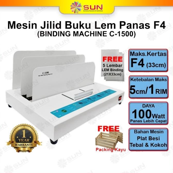 

Mesin Jilid Buku F4 - Binding Jilid Lem Panas Buku Softcover Hardcover