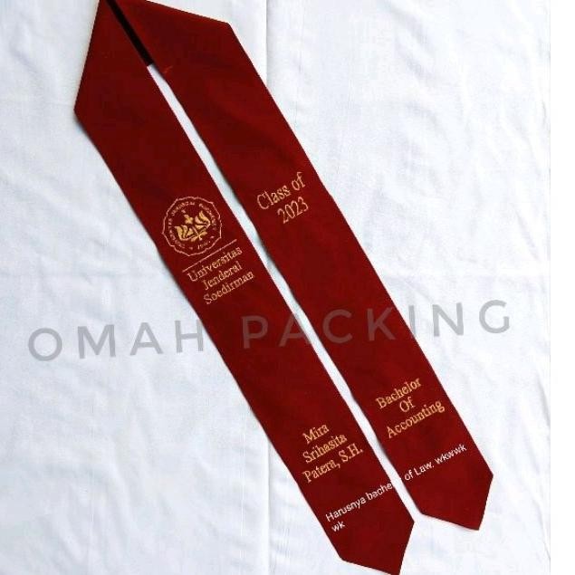 PROMO (ready 2 lapis) Selempang wisuda Kalung / Selempang Wisuda Leher / Selempang Wisuda 2 sisi / S
