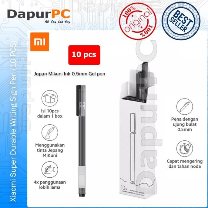 

Xiaomi Mi Pen Gel 0.5mm 10 pcs per Pack Pulpen GEL INK