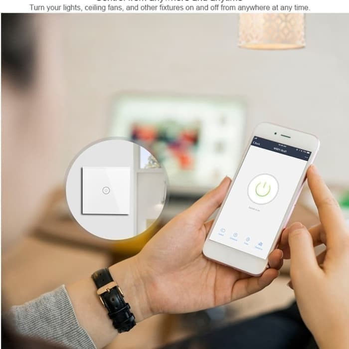 Bardi Smart Wifi Touch Switch Saklar - Eu 2 Gang .