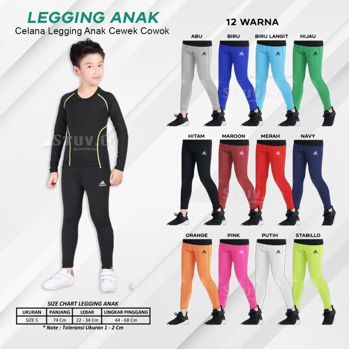 Celana Legging Olahraga Anak Perempuan Laki Laki