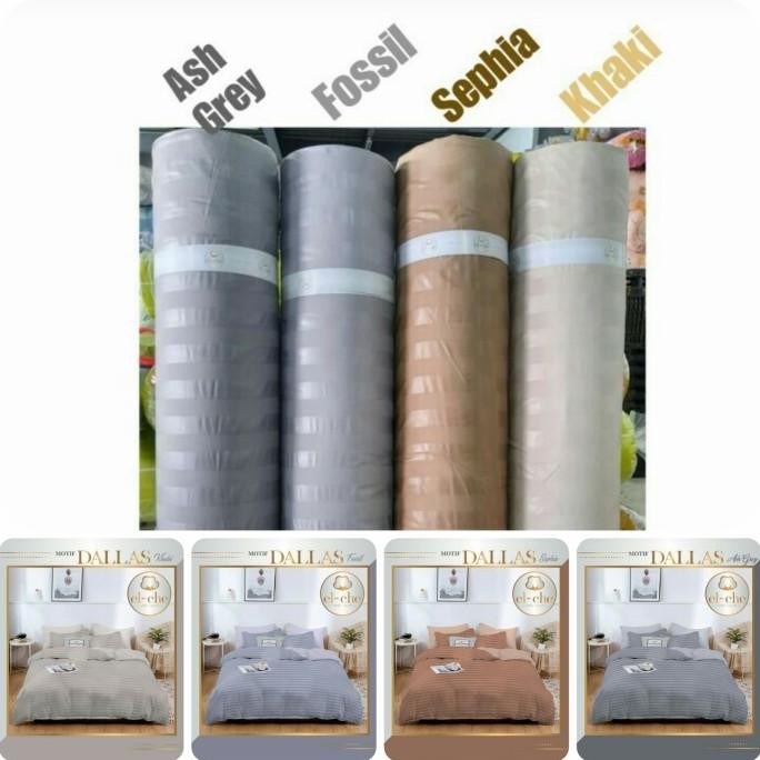 Promo Kain Bahan Sprei Meteran Katun EMBOS Motif Dallas / Garis
