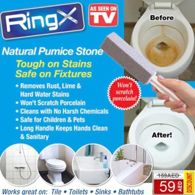 New Batu Apung Pembersih Toilet Ring X Alat Gosok Sikat Keramik Wc Wajan