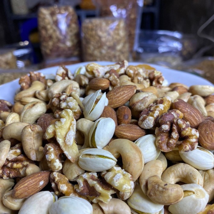 

BARANG TERLARIS Trial mix almond original,kacang mete, cranberry,almond susu, pistachio,kacang