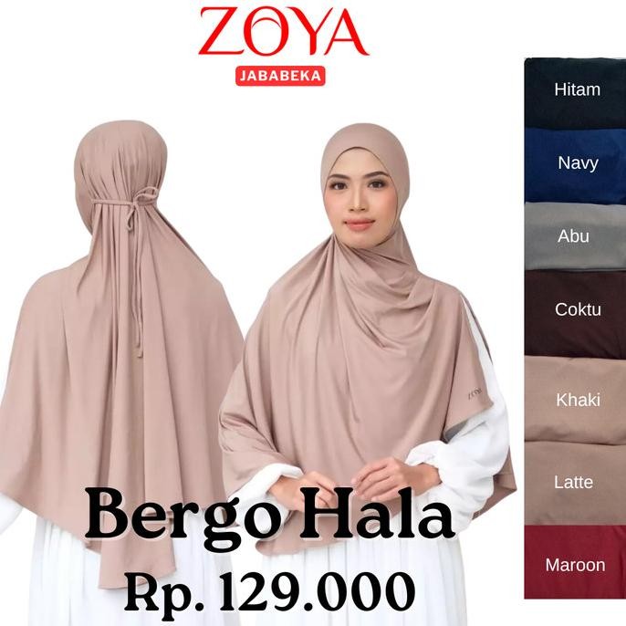 Miliki Zoya Bergo Hala Kerudung Instan Hijab Jilbab Bergo Basic Lycra