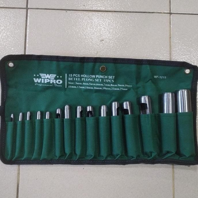 

Terlaris Alat Pembolong Gasket Kulit Set - WIPRO Hollow Punch Set 15 Pcs SALE