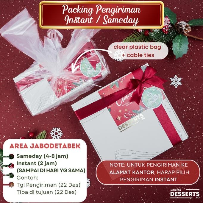 

Promo Christmas Hampers Fudgy Chocolate Brownies Almond Choco Free Card