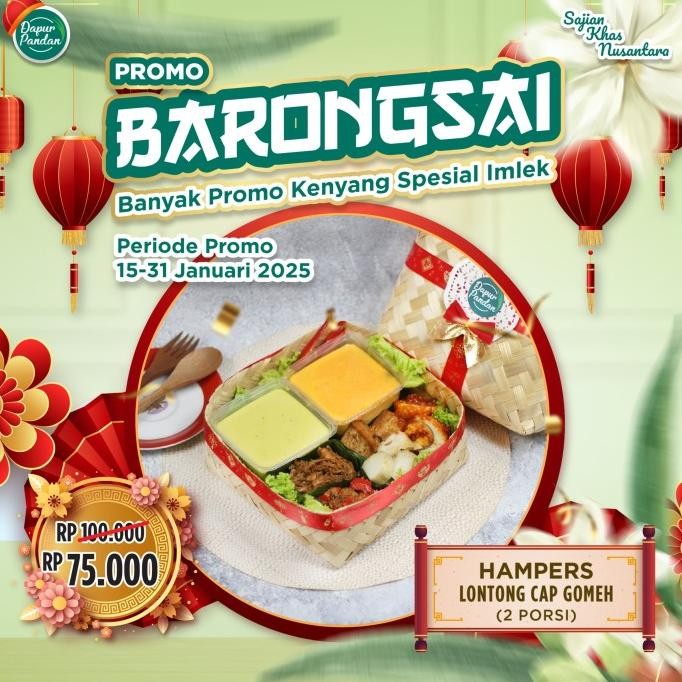 

Sale Hampers Hantaran Besek Imlek 2025 : Lontong Cap Go Meh (2 Porsi) Siap Antar Instan Jakarta Tangerang