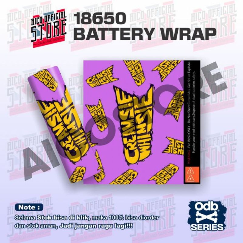 

Premium Cut - Famstore Stiker Wrap Baterai 18650 O D B X Kremsi Whimse Untuk Melindungi Dan Memperindah Tampilan 28 Garskin Stiker / Case Custom Terlaris 2PCS/ Fullbody