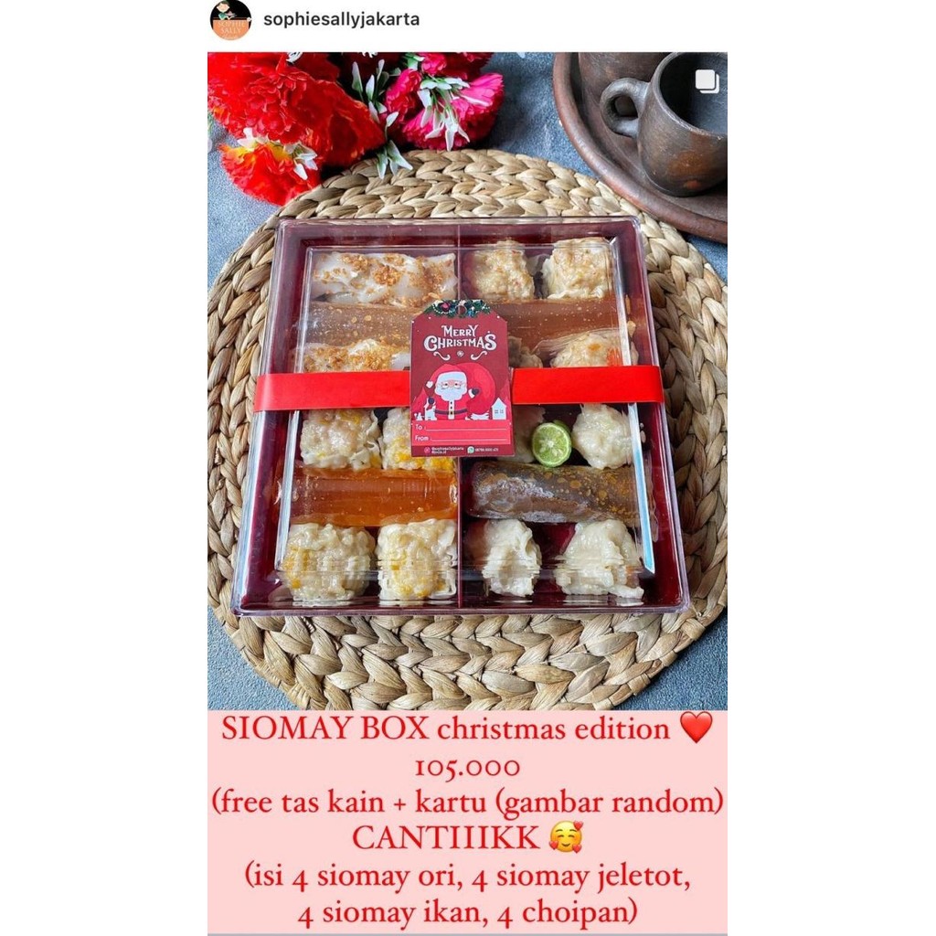 

Promo Siomay Box Christmas Edition , Note Tgl Dan Ucapan