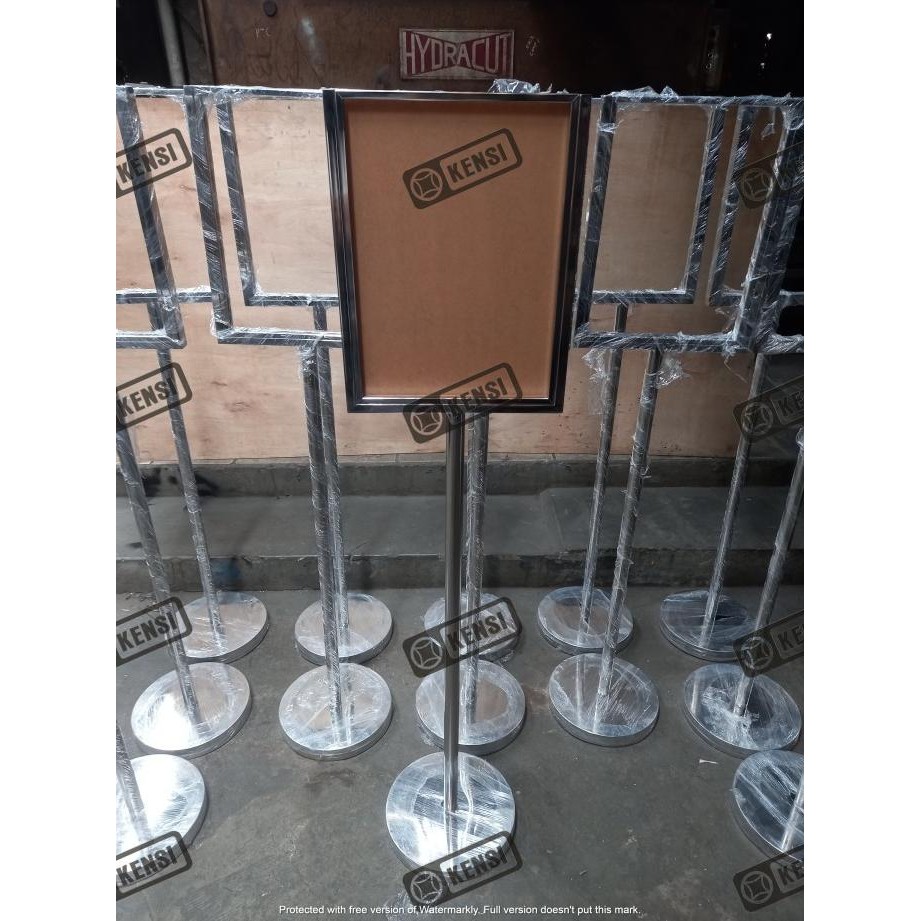 

Promo Sign Stand Stainless Signage Standing Sign Frame display A3 SUS 304 COD