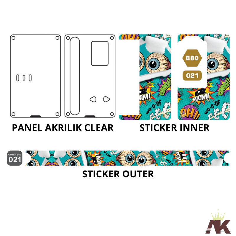

Premium Cut - Cutting Akerilik Untuk Bagian Luar Dalam B80 Pres 21 Garskin Stiker / Case Custom Terlaris 2PCS/ Fullbody