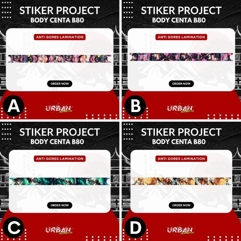 

Premium Cut - Stiker B80 Anime Collection 3 Garskin Stiker / Case Custom Terlaris 2PCS/ Fullbody