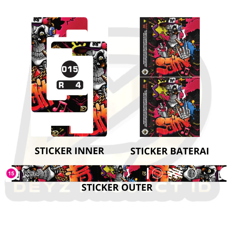 

Premium Cut - Stiker Set Cutting No 234 Ukuran R Variasi 15 Garskin Stiker / Case Custom Terlaris 2PCS/ Fullbody