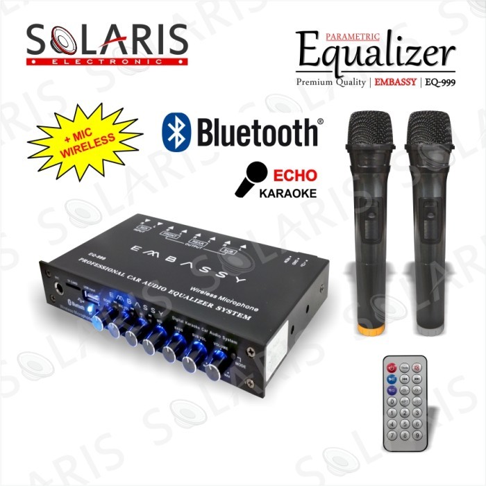 PARAMETRIC EQUALIZER MOBIL BLUETOOTH MIC WIRELES EMBASSY EQ-999 PREAMP