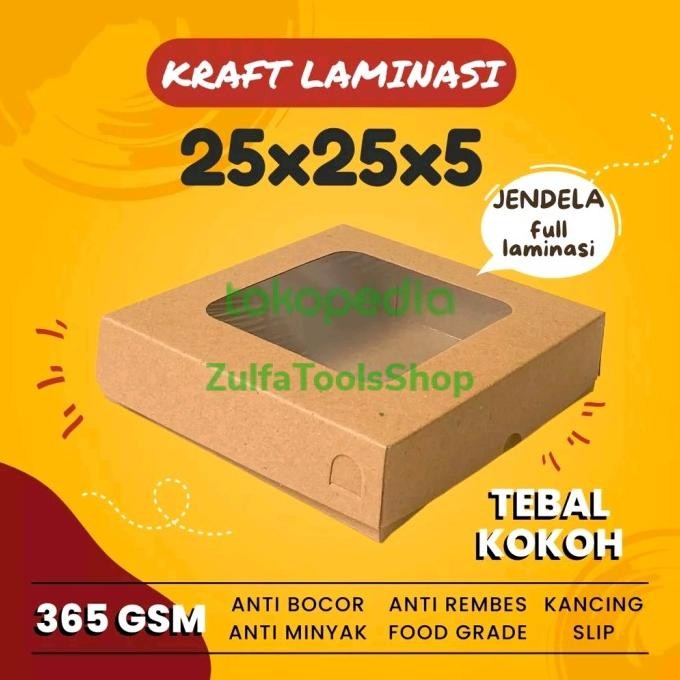 }}}}}}] E-Flute Kardus Kemasan Puding Mini, Box, Cake, 25x25x5cm