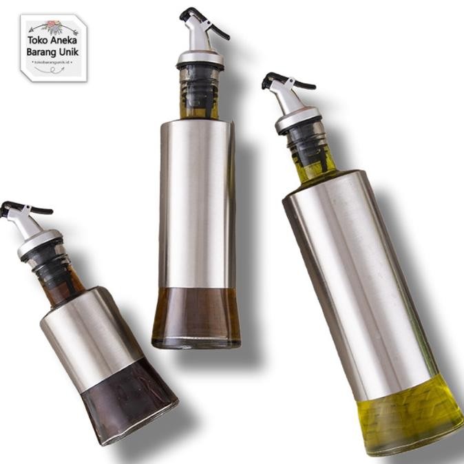 

botol minyak kaca tebal tempat kecap cuka wine bumbu dapur serbaguna termurah