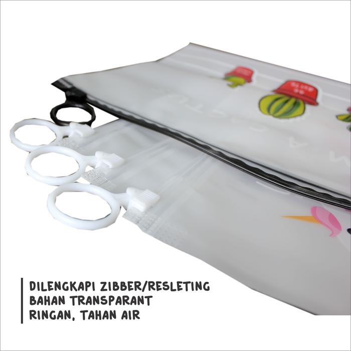 

TERBARU TEMPAT PENSIL TRANSPARAN ZIPPER BAG UNICORN SERBAGUNA MOTIF LUCU