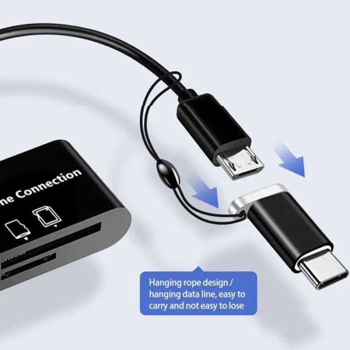 Card Reader 4in1 Micro USB Type C OTG TF SD Card MicroSD USB FlashDisk
