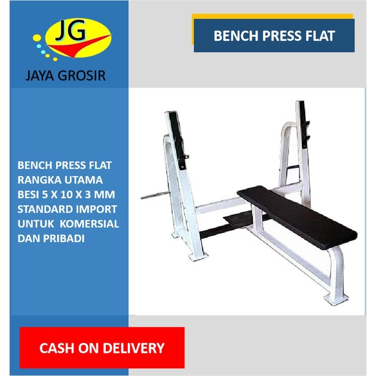 Alat Gym Bench Press Bar Fitness Bench Press Flat Bangku Barbel