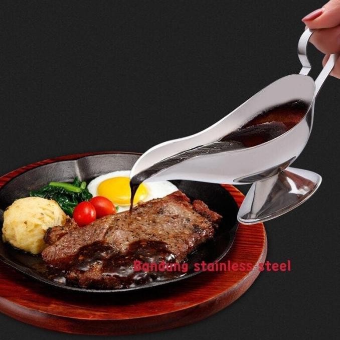 

sauce boat 8oz tempat saos kecap sauce dish stainless steel termurah