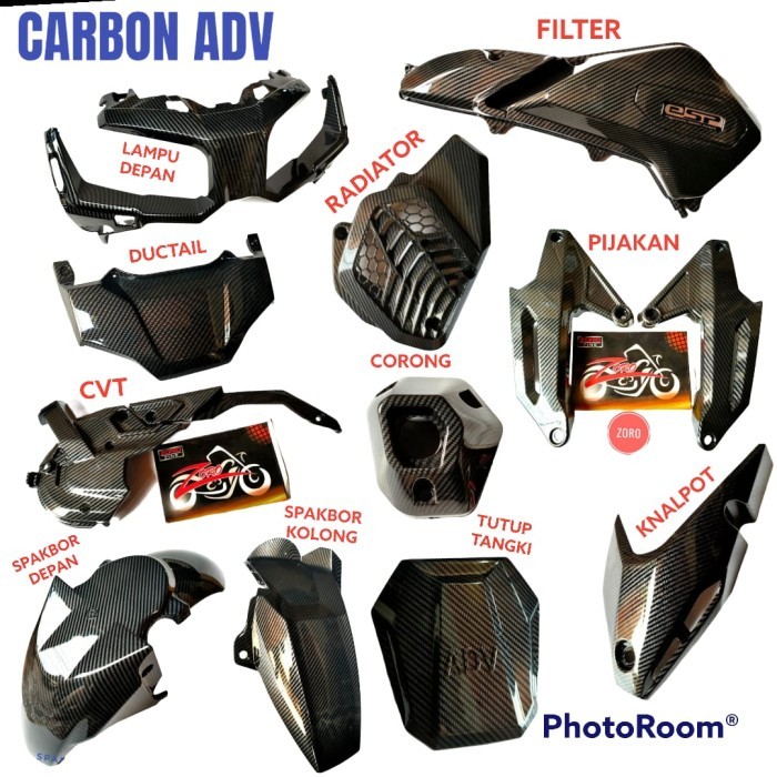Tutup Cover Body Full Set Motor Adv 150 Carbon Zoro