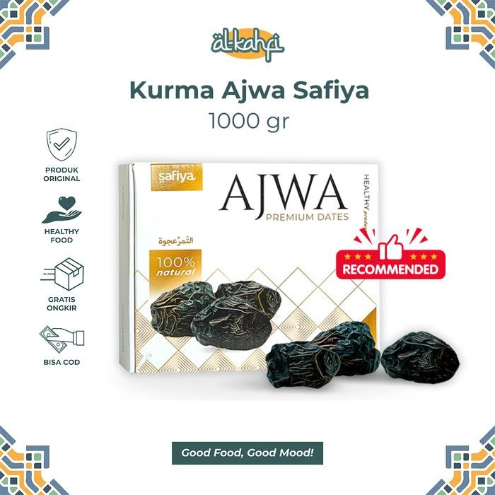 

Kurma Ajwa 1 Kg Safiya Kurma Nabi Azwa Madinah Premium Original