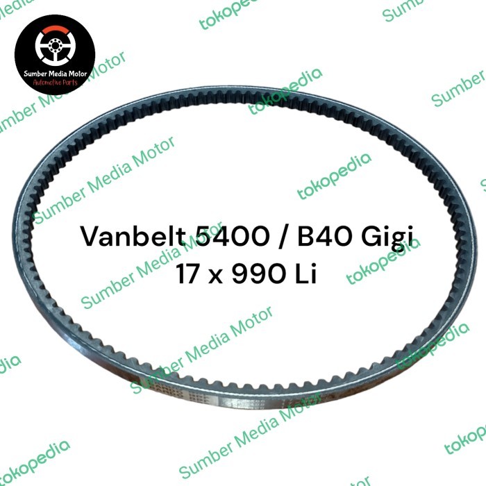 Bando Vanbelt 5400 / B40 Gigi ukuran 17 x 990 Li