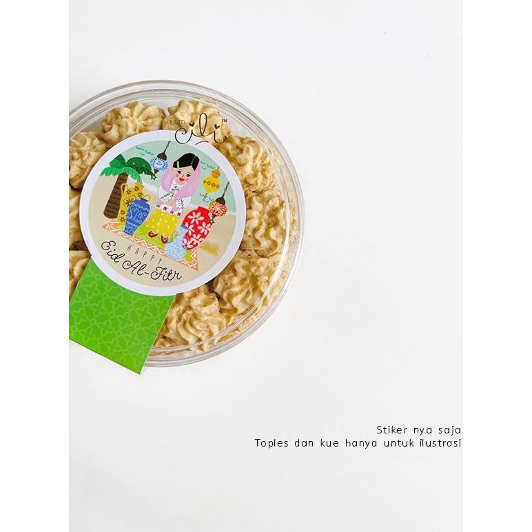 

*#*#*#] (SIF059) stiker lebaran lucu untuk toples 500gr (uk 8x15cm)