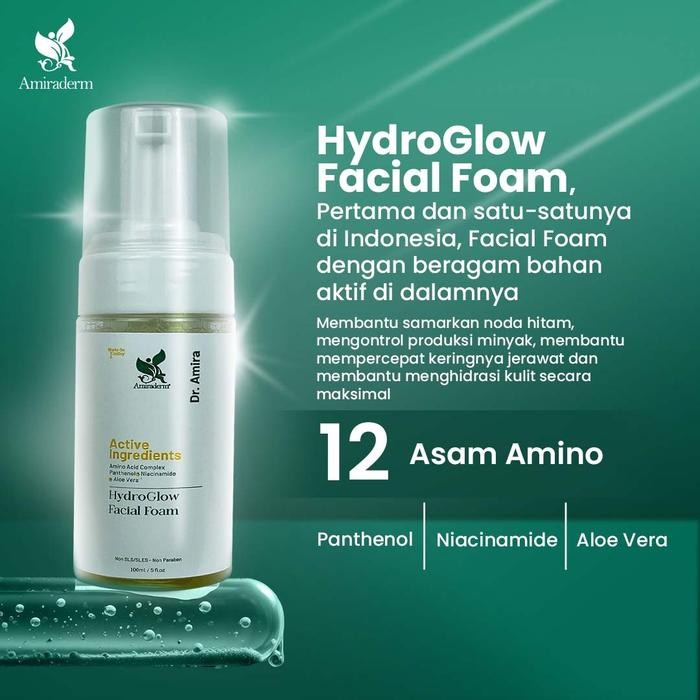 Amiraderm Hydro Glow Facial Foam - Professional Grade Skincare