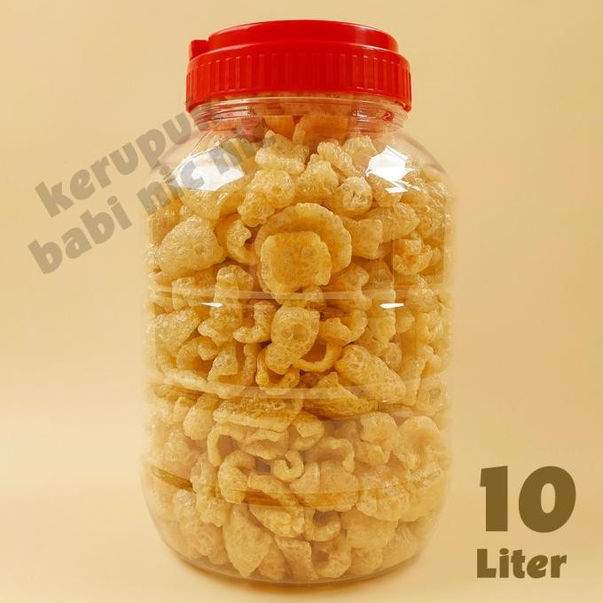 

Kerupuk Kulit Babi Nic Nic Toples Jumbo 10 Liter Snack Cemilan Kerubi PS