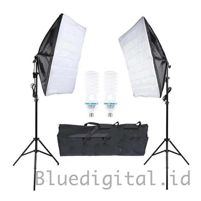 LIGHTING STUDIO MINI : 2 SOFTBOX + STAND+ 2 BOHLAM