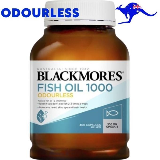 Blackmores Odourless Fish Oil 1000mg 400 Capsules Omega3 Omega 3 1000 mg Kapsul