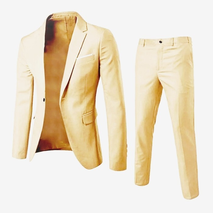 Jas pria cream / setelan Jas pria cream