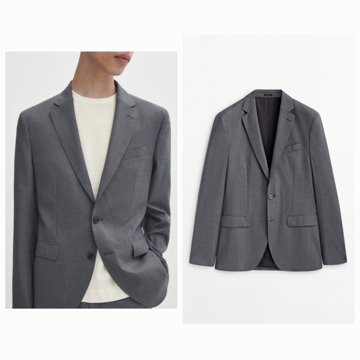 MASSIMO DUTTI BLAZER GRAY ORIGINAL ASLI BARU