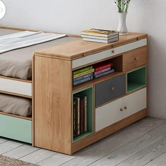PHL2 GRATIS ONGKIR JABODETABEK JATI DOUBLE-DECK RANJANG DIPAN+SPRINGBED LIPAT LACI BAGASI KARGO / DI