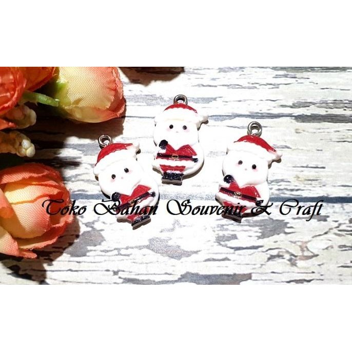 

paling diminati] charm resin hiasan leontin bandul kalung anting santa christmas natal