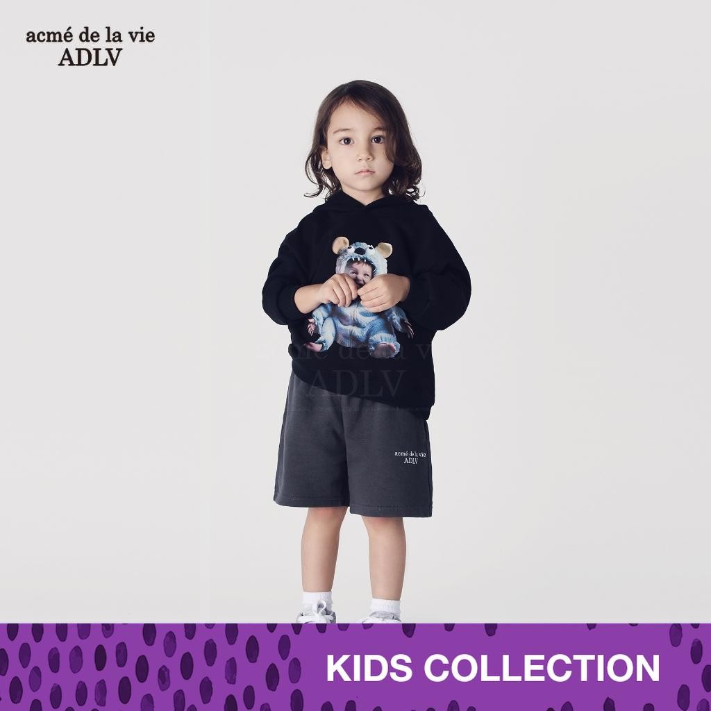 [ADLV] Kids Baby Face Monster Baby Hoodie Black - Hoodie Oversized Fit Unisex acme de la vie