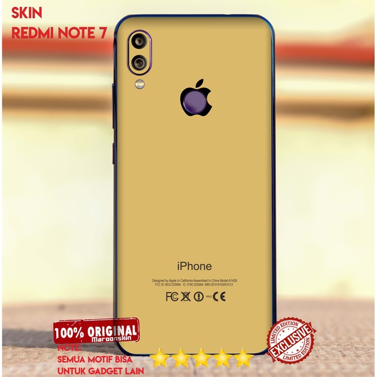 

Premium Cut - Redmi Note 7 Garskin Stiker / Case Custom Terlaris 2PCS/ Fullbody