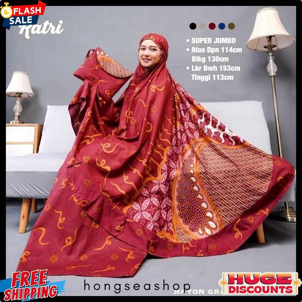 Mukena Batik Dewasa Rayon Premium Mukena Batik Traveling Mukena Batik Jumbo Batik Premium Mr1