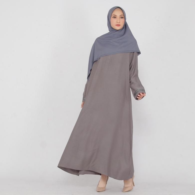 MUSLIM - HAWACORNER ABAYA BASIC Bahan Rayon Twill Abaya Umroh Abaya Polos Hitam Abaya Putih Umroh TE