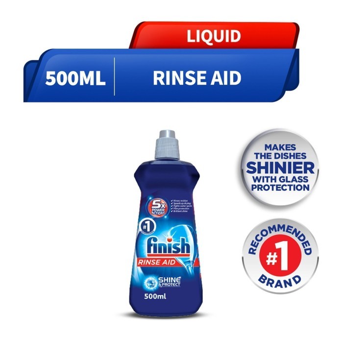 Finish Rinse Aid Dishwasher, Brilliant Shine & Protect 500 ML