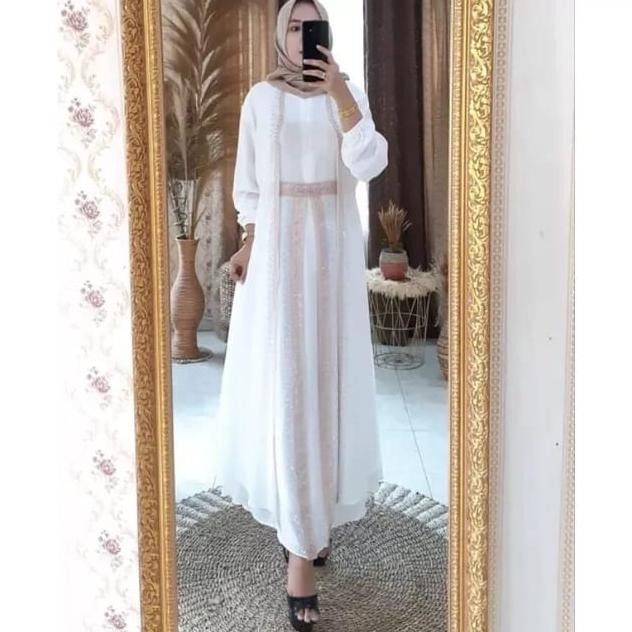 MUSLIM - Livy Fashion || || Qanita Dress Abaya || Arabian Gamis Terbaru || Gamis Cruty Payet Swarovs