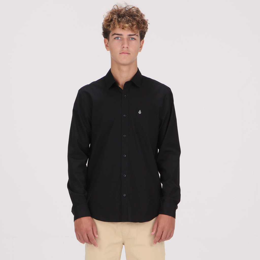 VOLCOM - MLH BECKETT OXFORD 2 LONG SLEEVE SHIRT BLACK