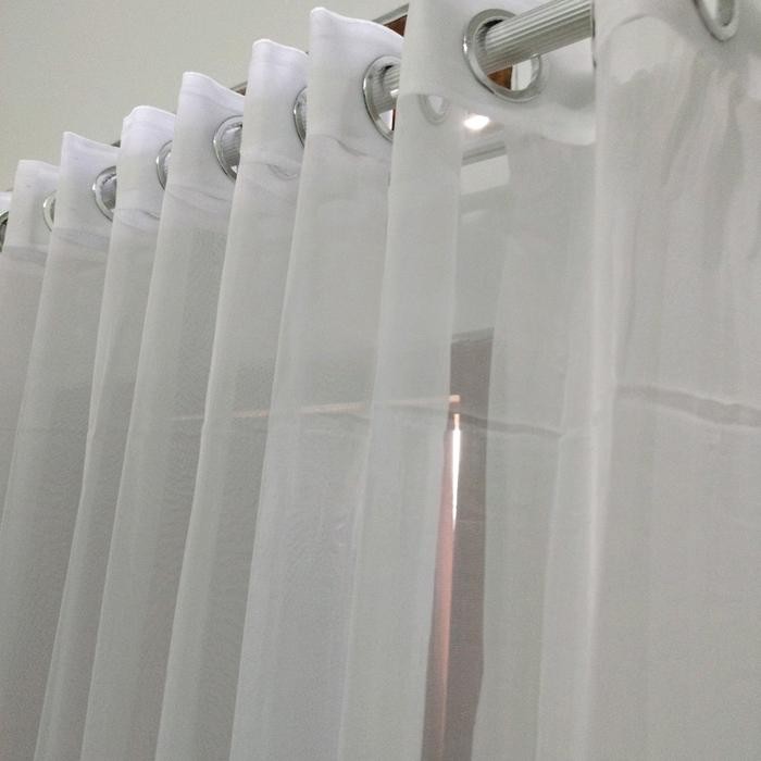 Best Seller Vitrase Putih Polos Ukuran L200Xt300 Model Ring Smokring Vitrase Flisket Silver Gorden