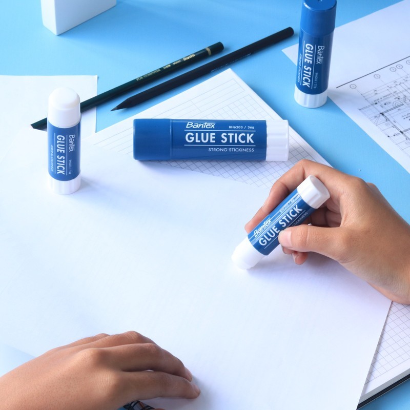 

[Pelangi Stationery] BANTEX Glue Stick Daya Rekat Kuat 8g Isi 3 / 15g Isi 2