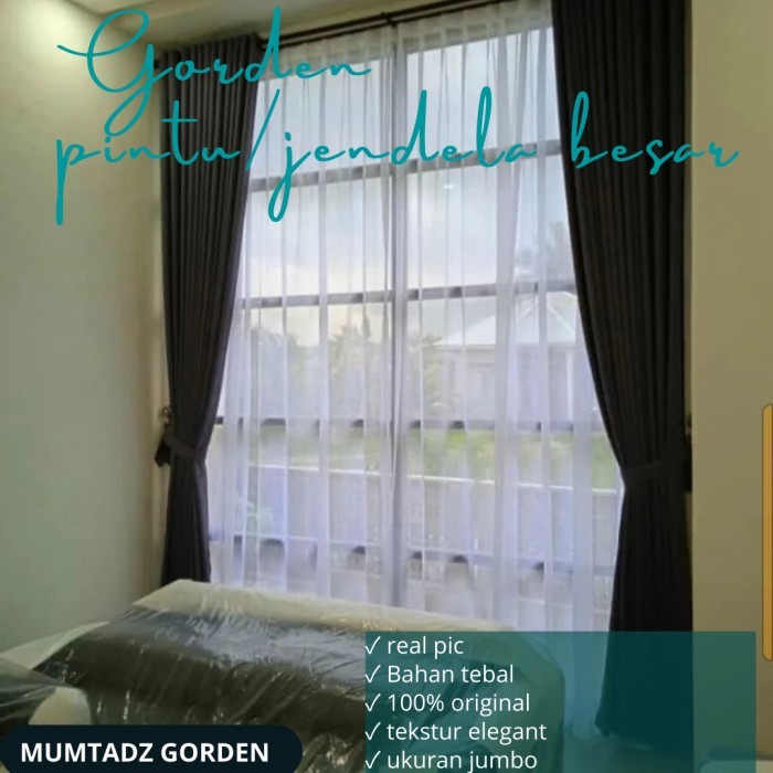 Gorden blackout ukuran jumbo/Tirai pintu jendela besar L.310 T.270 cm